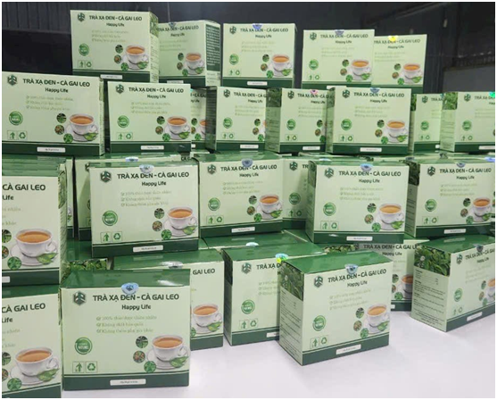 OCOP - Trà xạ đen – cà gai leo happy life - hộp/50 gói x3gam